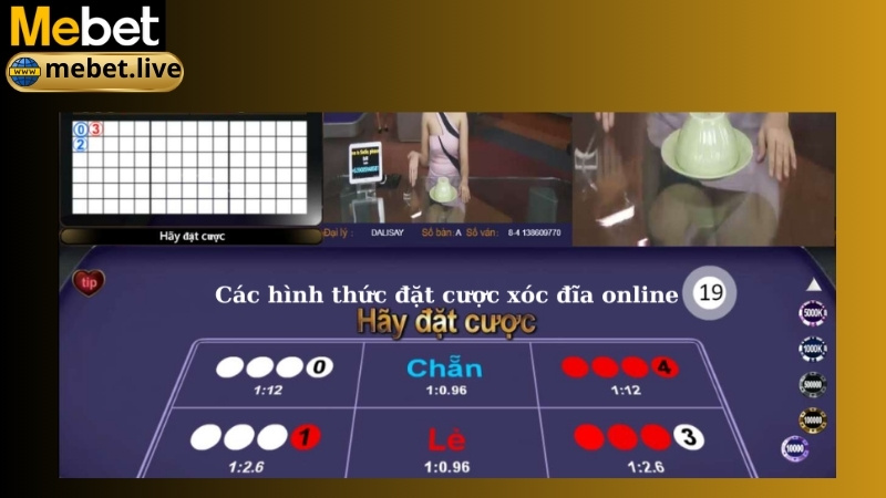 Kinh nghiệm cược xóc đĩa Mebet