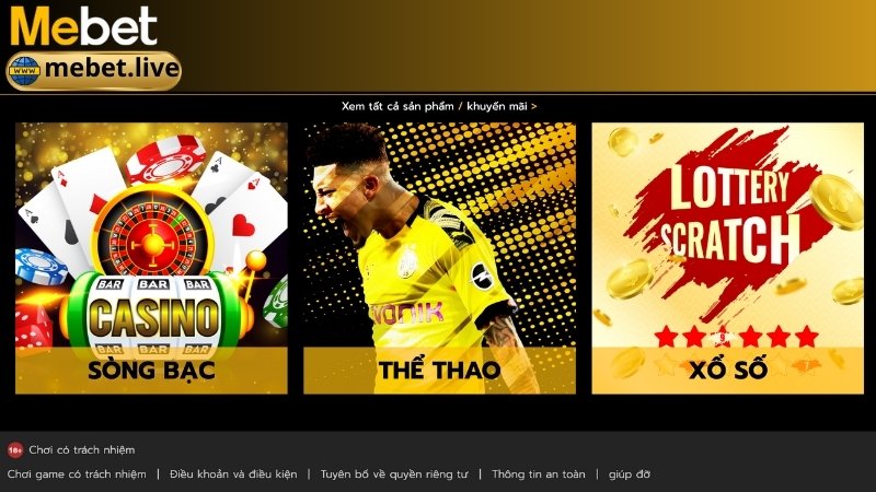 Sảnh cá cược đẳng cấp của Mebet